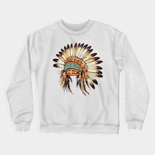 Native American Feather Headdress #1 Crewneck Sweatshirt